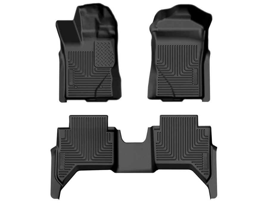 Husky Liners WeatherBeater Floor Liners – Front + Second Row (3 pieces) for Ford Ranger (2024–2025)