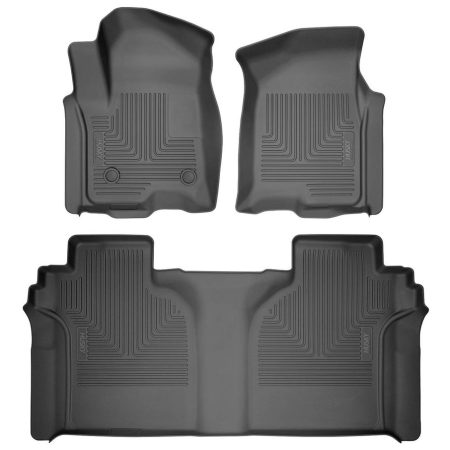 Husky Liners WeatherBeater Floor Liners – Front + Second Row (3 pieces) for Ford F-150 / Raptor / Lightning (2015–2026)