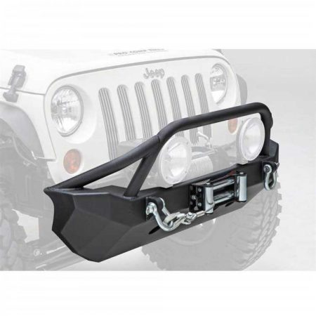 Предна Стоманена Броня с Плоча за Лебедка (XRC Style Wrangler JK)