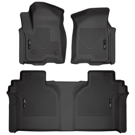Husky Liners WeatherBeater Floor Liners – Front + Second Row (3 pieces) for Chevy Silverado / GMC Sierra 1500 (2019–2026)