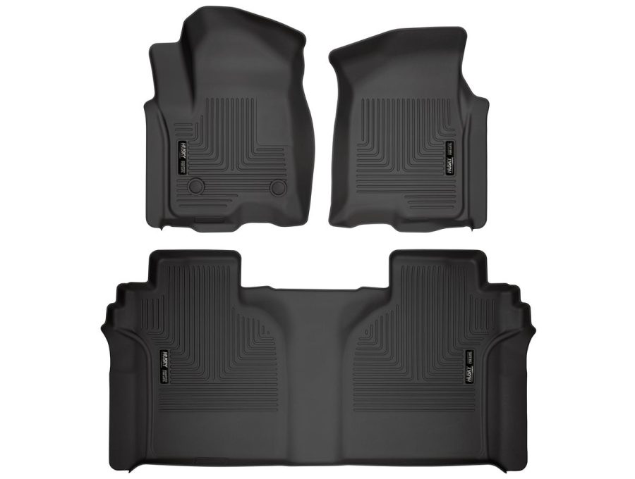 Husky Liners WeatherBeater Floor Liners – Front + Second Row (3 pieces) for Chevy Silverado / GMC Sierra 1500 (2019–2026)