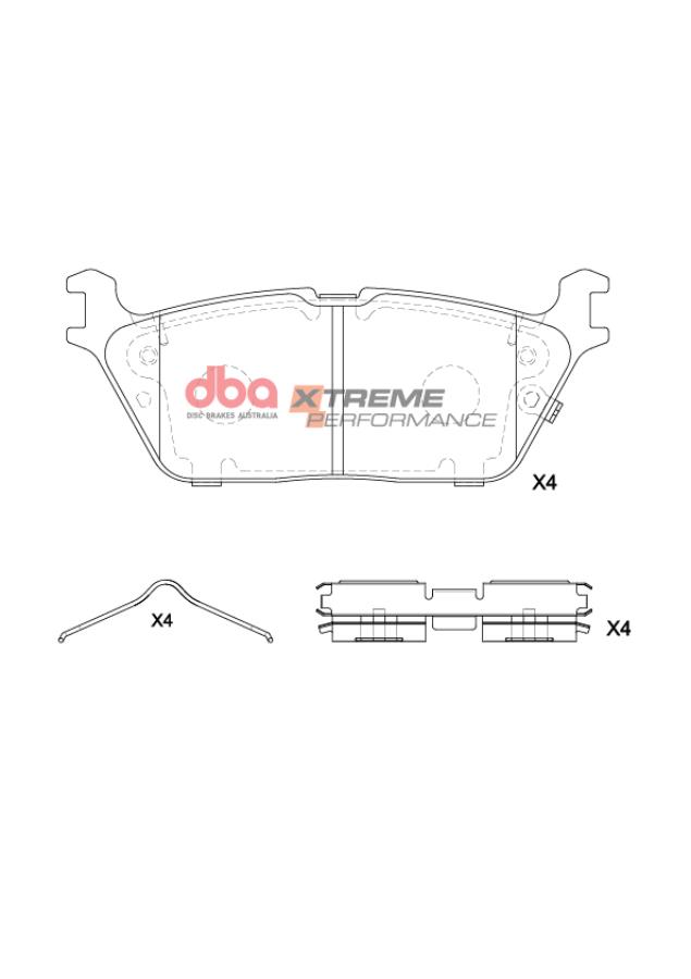 Заден спирачен комплект DBA 4000 Series T3 + накладки Xtreme Performance за RAM 1500