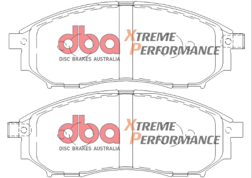 Предни спирачни накладки DBA Xtreme Performance за Nissan Navara D22 / D40
