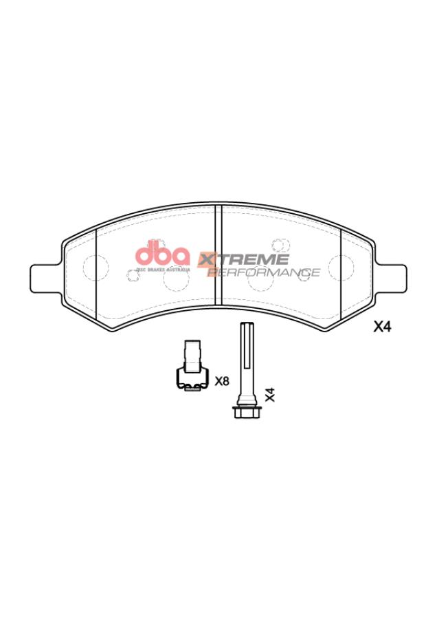 DBA 4000 Series T3 Front Brake Kit + Xtreme Performance Pads for Dodge RAM 1500