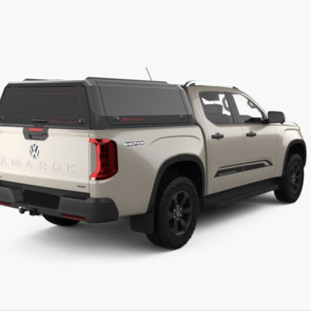 RhinoMan Xpedition Matt Black Алуминиев хардтоп за Volkswagen Amarok Double Cab (2023+) – Повдигащи се странични капаци и повдигащ се заден прозорец