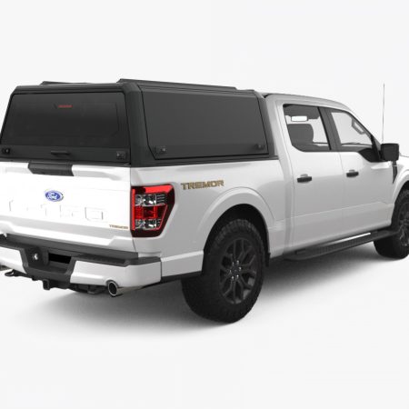 RhinoMan Xpedition Алуминиев хардтоп за Ford F-150 5.5 ft (2021+) – Повдигащи се странични капаци и повдигащ се заден прозорец