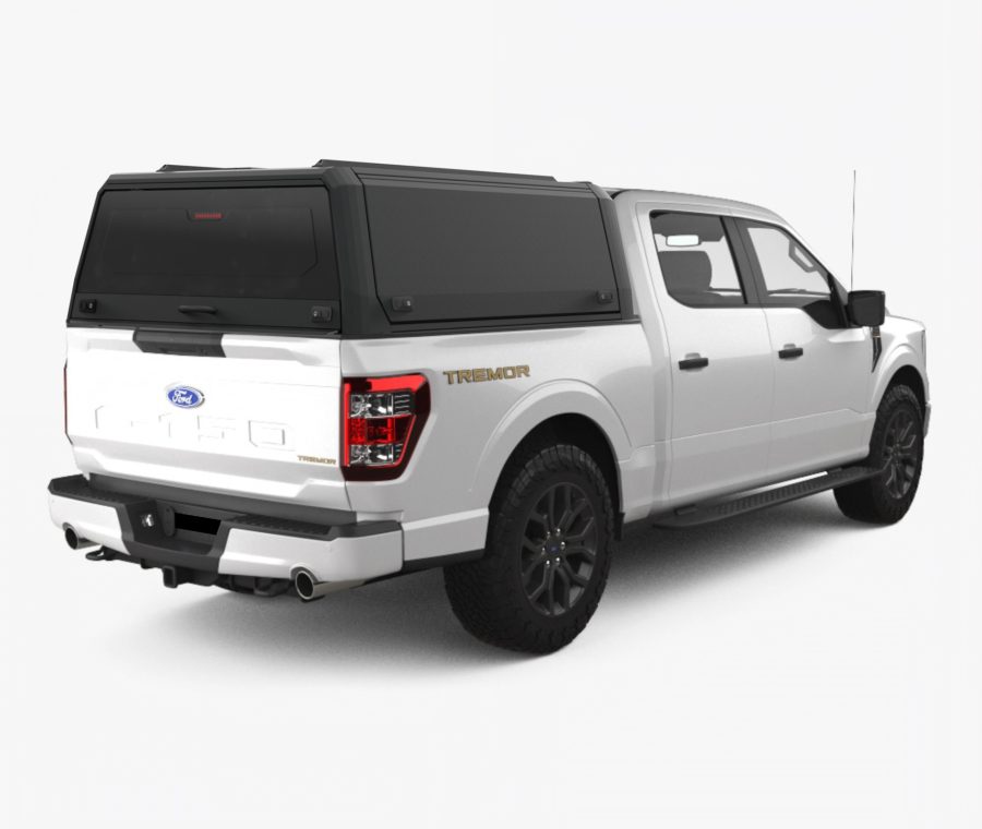 RhinoMan Xpedition Алуминиев хардтоп за Ford F-150 5.5 ft (2021+) – Повдигащи се странични капаци и повдигащ се заден прозорец