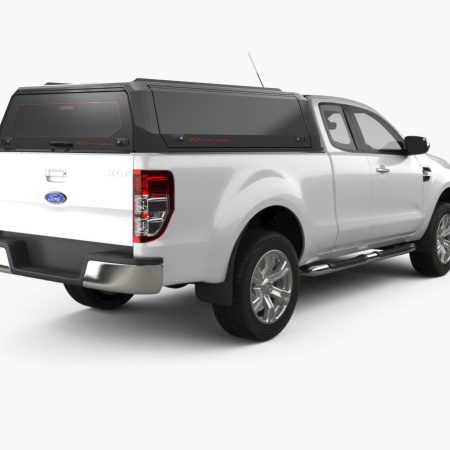 RhinoMan Xpedition Алуминиев хардтоп за Ford Ranger Extra Cab (2012–2022) – Повдигащи се странични капаци и повдигащ се заден прозорец