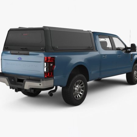 RhinoMan Xpedition Matt Black Алуминиев хардтоп за Ford F-250 6.75 ft (2022+) – Повдигащи се странични капаци и повдигащ се заден прозорец