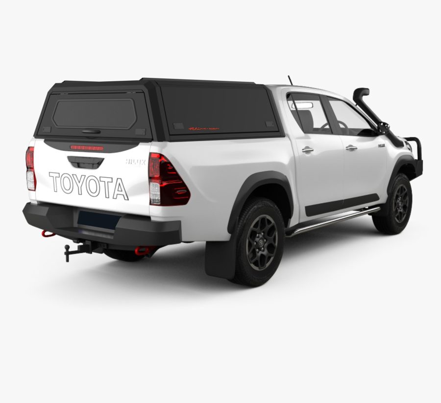 RhinoMan LX Matt Black Алуминиев хардтоп за Toyota Hilux Double Cab (2016–2025) – Повдигащи се странични капаци и повдигащ се заден прозорец