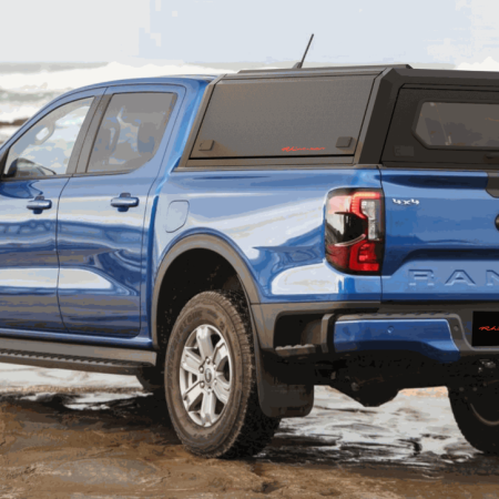 RhinoMan LX Matt Black Алуминиев хардтоп за Ford Ranger & Ranger Raptor Double Cab (2023+) – Плътни странични врати