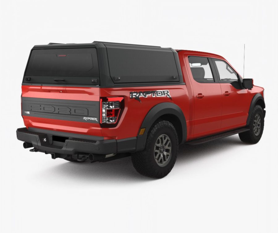 RhinoMan Xpedition Алуминиев хардтоп за Ford F-150 5.5 ft (2021+) – Повдигащи се странични капаци и повдигащ се заден прозорец