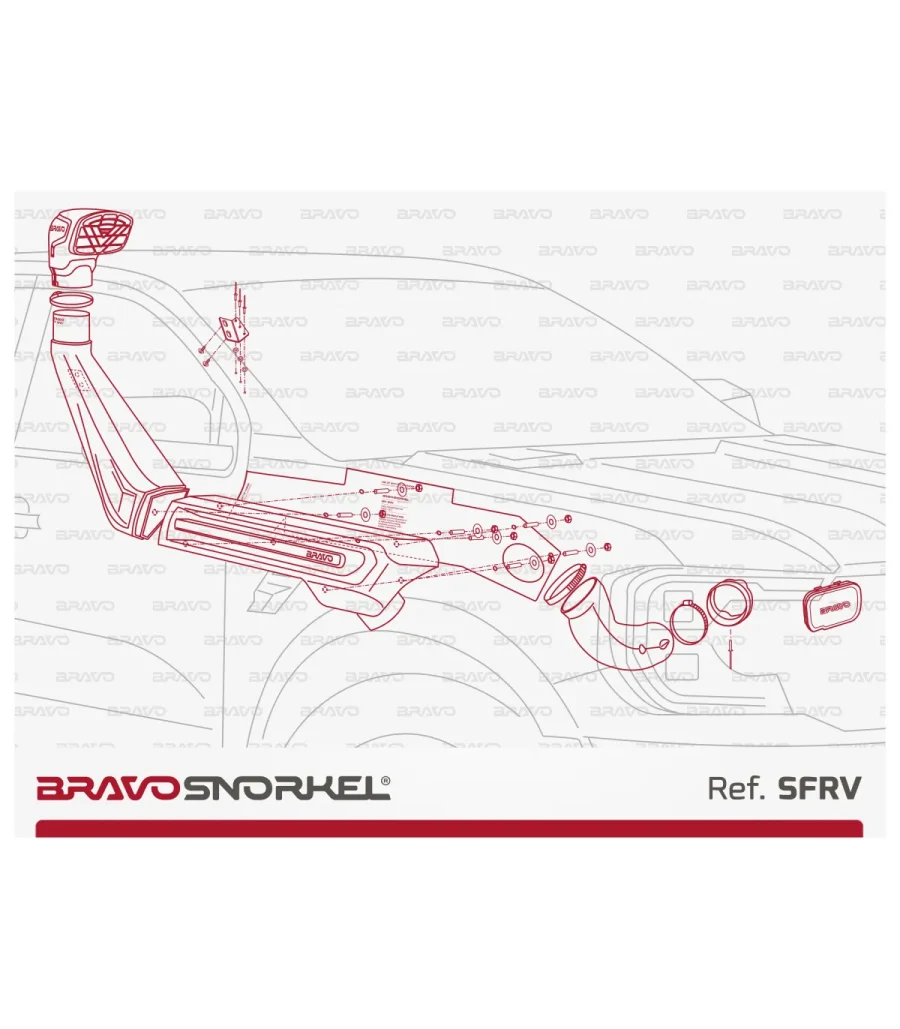 Шнорхел BRAVO за Ford Ranger Raptor (2023+) – Дизел