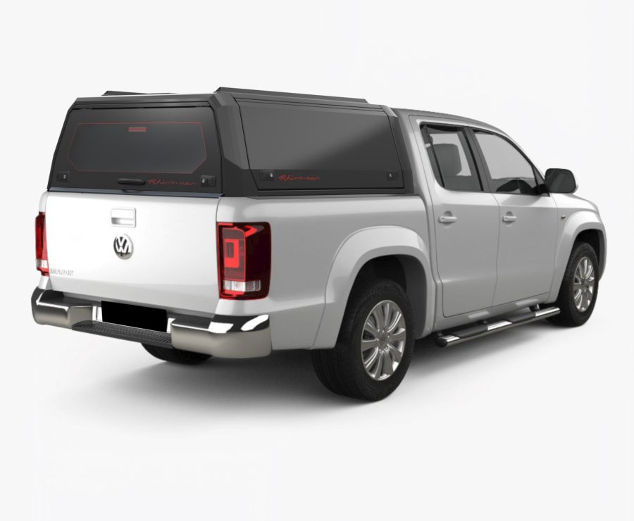 RhinoMan Xpedition Matt Black Алуминиев хардтоп за Volkswagen Amarok Double Cab (2010–2022) – Повдигащи се странични капаци и повдигащ се заден прозорец