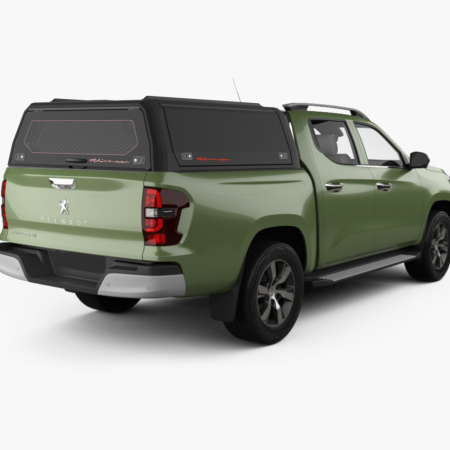 Алуминиев хардтоп RhinoMan Xpedition за Peugeot Landtrek Double Cab – Matt Black – Повдигащи се странични панели и повдигащо се задно стъкло