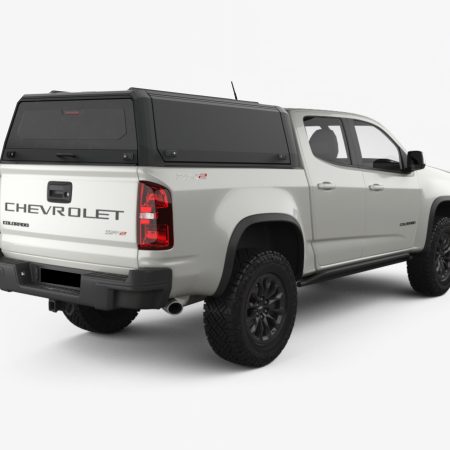 RhinoMan Xpedition Алуминиев хардтоп за Chevrolet Colorado 5 ft (2022+) – Повдигащи се странични капаци и повдигащ се заден прозорец