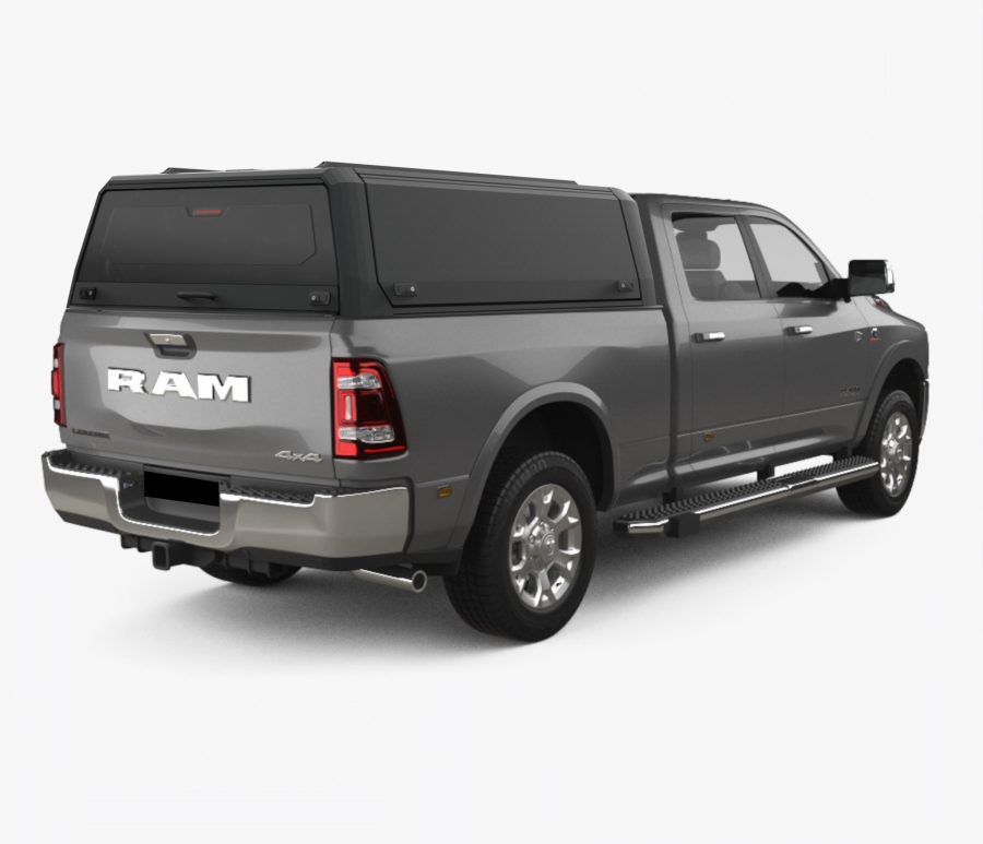 RhinoMan Xpedition Matt Black Алуминиев хардтоп за Ram 1500 & 2500 Gen 5 6.4 ft (2019+) – Повдигащи се странични капаци и повдигащ се заден прозорец