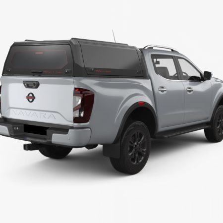 RhinoMan Xpedition Алуминиев хардтоп за Nissan Navara (H60) Double Cab (2021+) – Повдигащи се странични капаци и повдигащ се заден прозорец