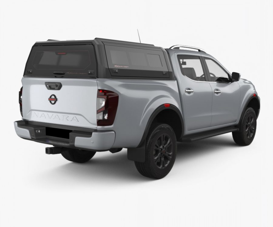 RhinoMan Xtreme Алуминиев хардтоп за Nissan Navara (H60) Double Cab (2021+) – Повдигащи се странични прозорци и повдигащ се заден прозорец