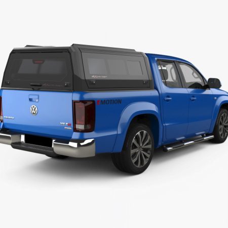 RhinoMan Xtreme Matt Black Алуминиев хардтоп за Volkswagen Amarok Double Cab (2010–2022) – Повдигащи се странични прозорци и повдигащ се заден прозор