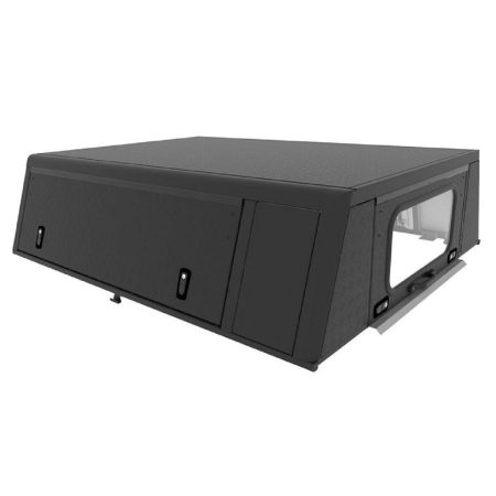 Alu-Cab Adventure Aluminum Canopy for Ford Ranger Extra Cab (2012-2022) – Black / Tread Plate