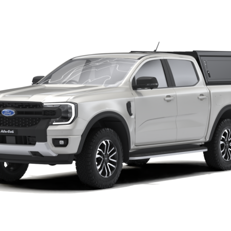 Alu-Cab Contour Aluminum Canopy for Ford Ranger Double Cab (2023+) – Black / Smooth
