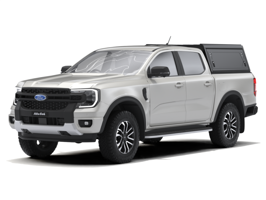 Alu-Cab Contour Aluminum Canopy for Ford Ranger Double Cab (2023+) – Black / Smooth