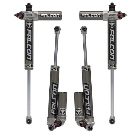 TeraFlex Falcon SP2 3.3 Fast Adjust Piggyback Shock Kit for Jeep Wrangler Unlimited JK (2007-2018, 4-Door), 1.5-2.5" Lift
