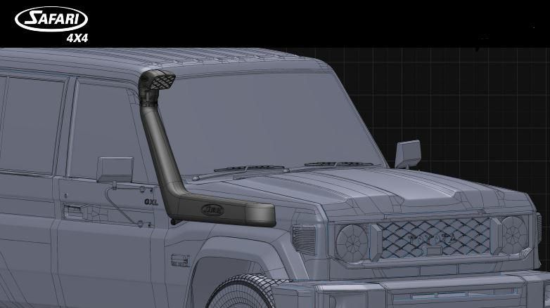 Шнорхел Safari V-SPEC – Toyota Land Cruiser J70 (1984–), J79 (1999–)
