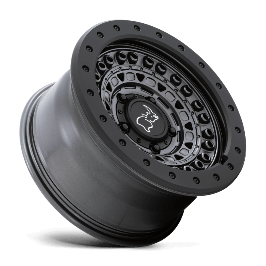 Black Rhino Hard Alloys Barricade – Оръжейно черно с черен протектор за джанта
