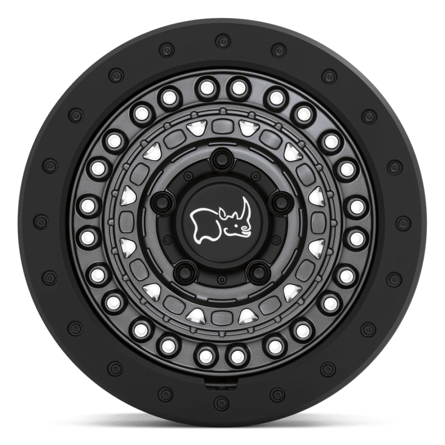 Black Rhino Hard Alloys Barricade – Оръжейно черно с черен протектор за джанта