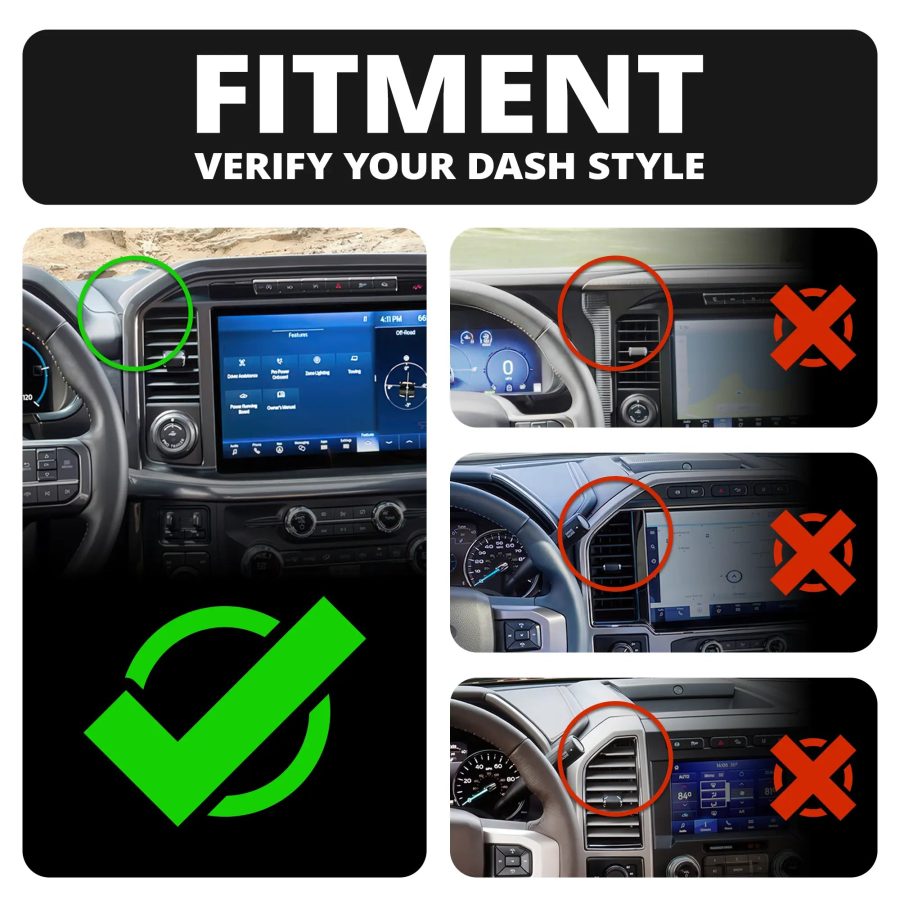 Стойка за табло Tackform Slim Track с държач по избор – Ford F-150 (2021+)
