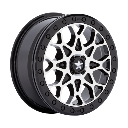 MSA Offroad Wheels Portal UTV Beadlock – Gloss Black Polished with Gloss Black Ring