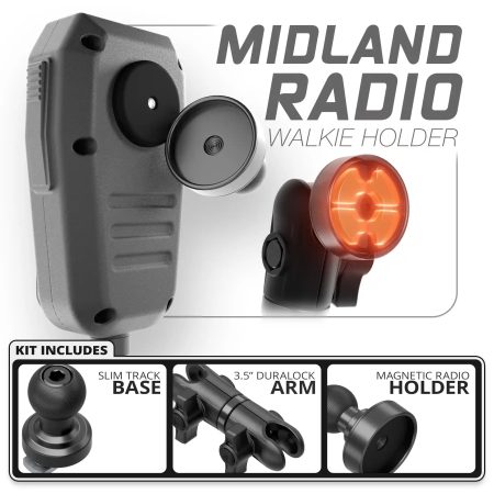 CB микрофон Midland MXT Tackform – основа Slim Track – рамо DuraLock 3.5"