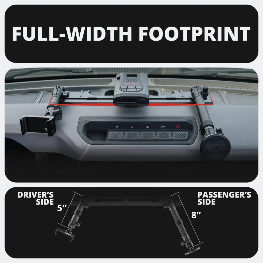 Стойка за табло Tackform Slim Track с държач по избор – Ford Bronco / Bronco Raptor (2021+)